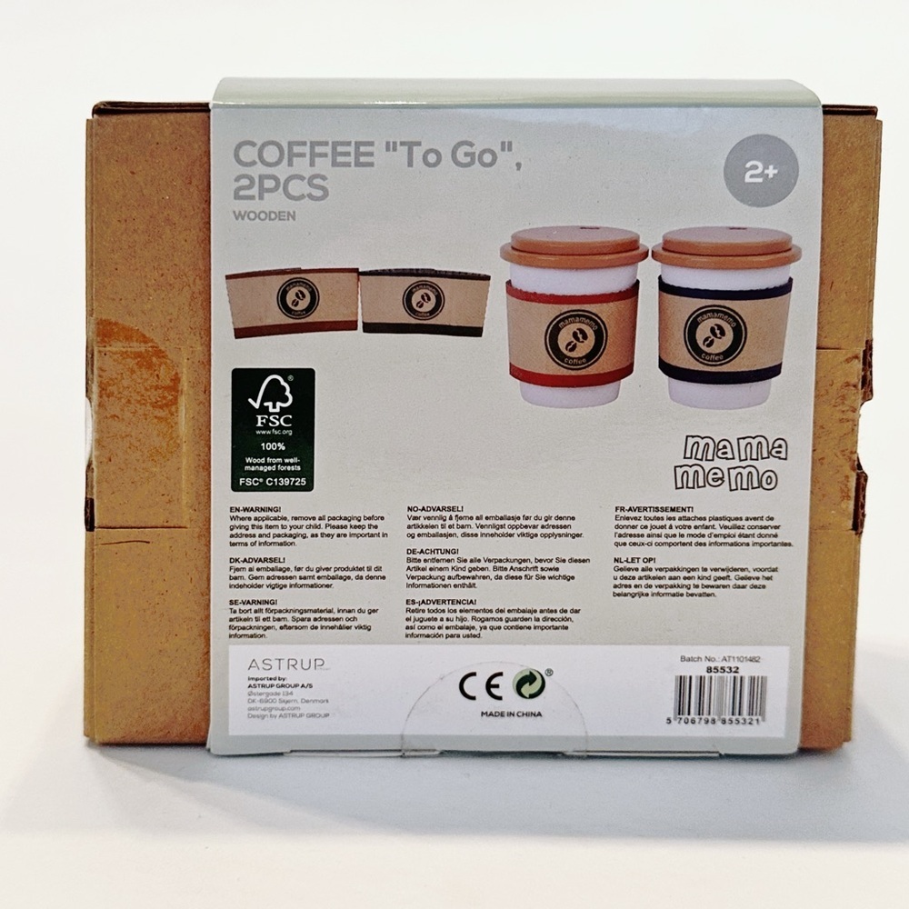 MaMaMeMo Wooden Coffee To-Go Play Set - Picture 4 of 7
